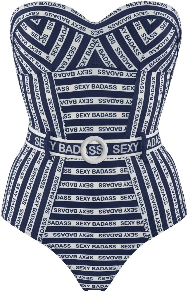 Badeanzug SEXY BADASS Blau-weiss Von Marlies Dekkers 6 Badeanzug SEXY BADASS Blau-weiss Von Marlies Dekkers – Bild 4