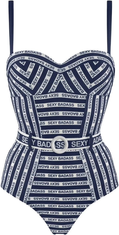 Badeanzug SEXY BADASS Blau-weiss Von Marlies Dekkers 4 Badeanzug SEXY BADASS Blau-weiss Von Marlies Dekkers – Bild 2