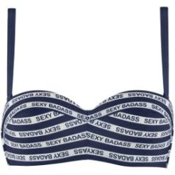 Bandeau Bikini SEXY BADASS Blau-weiss 2 Tlg. Von Marlies Dekkers