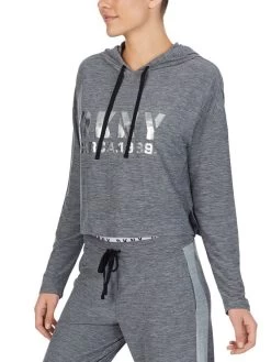 Kurz-Hoodie THE WARM UP Von DKNY Sleepwear -Modische Unterwäsche shirt 07 yi2022401 036 dark grey 0118 dkny
