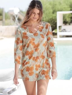 Baumwolle-Seide Tunika LAGOON Von Fürstenberg -Modische Unterwäsche shirt lagoon 41314877 fuerstenberg