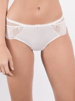 MAISON LEJABY Tüll Brasiliana Panty WHISPER Von Maisonlejaby -Modische Unterwäsche short wei lilie 19369 whisper maison lejaby 1