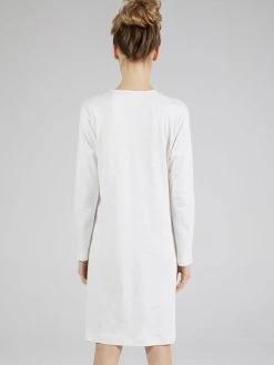 100% Baumwolle Nachtkleid WKND No. 5 Knielang Sahneweiß Von Verdiani -Modische Unterwäsche sleepshirt baumwolle weiss 3630 verdiani weekend 2