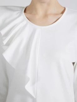 100% Baumwolle Nachtkleid WKND No. 5 Knielang Sahneweiß Von Verdiani -Modische Unterwäsche sleepshirt baumwolle weiss 3630 verdiani weekend