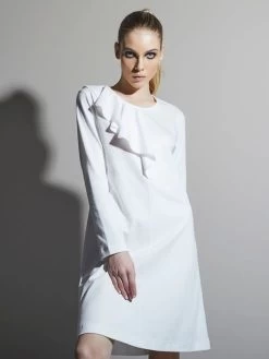 100% Baumwolle Nachtkleid WKND No. 5 Knielang Sahneweiß Von Verdiani -Modische Unterwäsche sleepshirt baumwolle weiss 3630 verdiani weekend 4