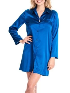 Seide Sleepshirt SEDUZIONE DI SETA Fein Von Gattina -Modische Unterwäsche sleepshirt seide 381453 ocean gattina 1 1 1 1