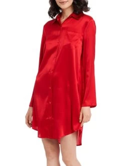 Seide Sleepshirt SEDUZIONE DI SETA Kurz Von Gattina -Modische Unterwäsche sleepshirt seide 381453 rot gattina 1 1 1
