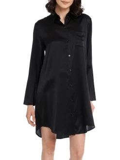 Seide Sleepshirt SEDUZIONE DI SETA Kurz Von Gattina -Modische Unterwäsche sleepshirt seide 381453 schwarz gattina 1 1 1