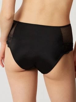 MAISON LEJABY Hoher Slip Mit Spitze GABY Von Maisonlejaby -Modische Unterwäsche slip schwarz 13864 gaby maison lejaby 2 1