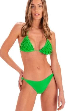 Triangel-Bikini FOGLIE Grün Von Pin-Up Stars -Modische Unterwäsche slip bikini pb042cf gruen pin up stars