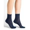 Damen Seidensocken Blumenmuster Aus 71% Seide Von Bleuforêt -Modische Unterwäsche soeckchen seide spitze 6272 blue jeans