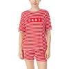 Viscose Sommerpyjama NEW YORK ENERGY Rot-weiß Von DKNY Sleepwear -Modische Unterwäsche sommer pyjama 10 yi2822403 641 cherry stripe 0185 dkny 2