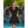 Sommer Kaftankleid BLACK LACE Von Cotton Club Mare -Modische Unterwäsche sommerkleid black lace cotton club mare 2