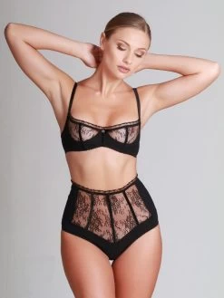 Spitze Taillenslip Schwarz Von Prelude Milano -Modische Unterwäsche spitze bh taillenslip ys258 yd256 schwarz prelude 2