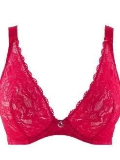 Komfort Triangel BH ROSESSENCE HK Spitze Von Aubade -Modische Unterwäsche spitze dessous hk12 02 1 gala rot rosessence aubade 14 1 1