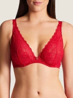 Komfort Triangel BH ROSESSENCE HK Spitze Von Aubade -Modische Unterwäsche spitze dessous hk12 02 2 gala rot rosessence aubade 14 1 1