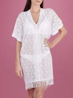 Spitze Strandtunika YLEE 23 Uni Von Pain De Sucre -Modische Unterwäsche strand tunika ylee spitze weiss pain de sucre 2