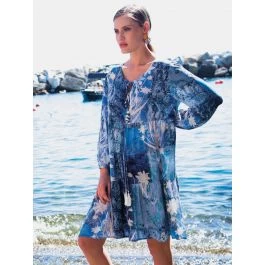 Viscose Tunika AVIO Blau-weiß Von Chiara Fiorini 3 Viscose Tunika AVIO Blau-weiß Von Chiara Fiorini
