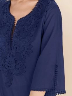 100% Baumwolle Strandtunika NOAM 98 Dunkelblau Von Pain De Sucre -Modische Unterwäsche strandkleid noam dunkelblau pain de sucre 3