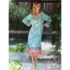 Viscose Sommerkleid TROPIC No. 4 Türkis Von Chiara Fiorini