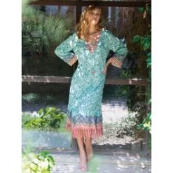 Viscose Sommerkleid TROPIC No. 4 Türkis Von Chiara Fiorini