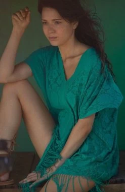 Spitze Strandtunika JESSE 20 Einfarbig Von Pain De Sucre -Modische Unterwäsche strandtunika spitze jesse gruen pain de sucre 5 1