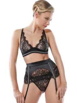 Triangel BH VALSE CRYSTAL Aus Spitze Von Prelude Milano -Modische Unterwäsche strapsg rtel triangelbh yj324 ys324 schwarz valse prelude milano 2 1