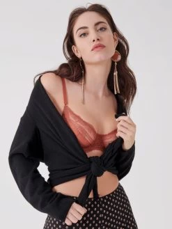 Strickjacke CARDIGAN SOFT Wolle-Mix Von Ritratti -Modische Unterwäsche strickjacke soft schwarz 72921 ritratti