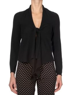 Strickjacke CARDIGAN SOFT Wolle-Mix Von Ritratti -Modische Unterwäsche strickjacke soft schwarz 72921 ritratti 3