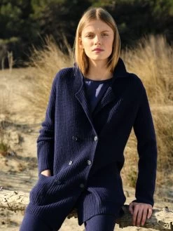 Strickjacke WOLLMIX Mit Knöpfen Von Chiara Fiorini -Modische Unterwäsche strickjacke wollmix blu cf1338 chiara fiorini 2