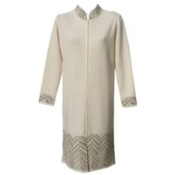 Hausmantel Mittellang VITTORIA Merino-Strick Von Paolucci