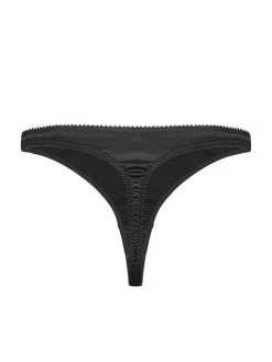 Satin String CATHY Von Cadolle -Modische Unterwäsche string cathy satin noir 1110sp cadolle 2