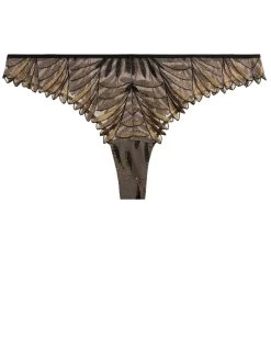 String SENSORY ILLUSION Von Aubade X Iris Van Herpen -Modische Unterwäsche string gold schwarz rc26 sensory illusion aubade