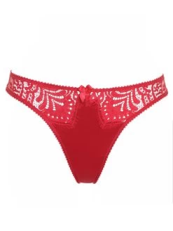 String BLACK SWAN Satin Von Prelude Milano -Modische Unterwäsche string satin yd285 rot black swan prelude milano 2