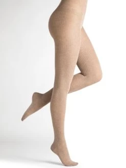 Ripp-Strumpfhose CASHMERE SILK Mit Baumwolle Von Bleuforêt -Modische Unterwäsche strumpfhose baumwolle kaschmir seide rippstrick 3210 beige bleuforet