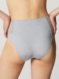 MAISON LEJABY Hoher Slip Mit Spitze GABY Von Maisonlejaby -Modische Unterwäsche taillenslip perlgrau 13864 gaby maison lejaby 2 1