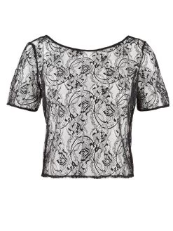 Spitzentop LAZY DAYS Mit Kurzen Ärmeln Von Aubade -Modische Unterwäsche top schwarz rl48 lazy days aubade 2