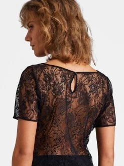 Spitzentop LAZY DAYS Mit Kurzen Ärmeln Von Aubade -Modische Unterwäsche top schwarz rl48 lazy days aubade 7