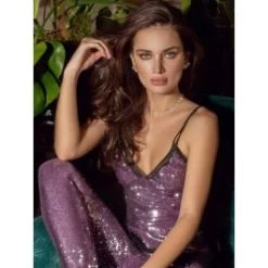 Pailletten Top STELLA TOP Lila Von Room 24