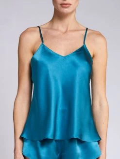Seidentop CARLA 100% Seide Von Vivis 16 Seidentop CARLA 100% Seide Von Vivis -Modische Unterwäsche top v0001 carla blau vivis 3 2