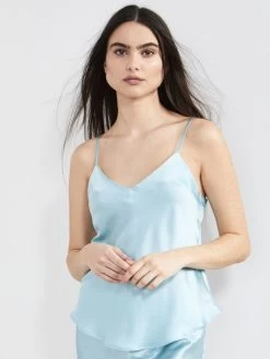 100% Seide Trägertop KLASSIK SATIN Viele Farben Von Eva B. Bitzer -Modische Unterwäsche traegertop seide crystal blue 27318213 klassik satin eva b bitzer 2 9 1 1