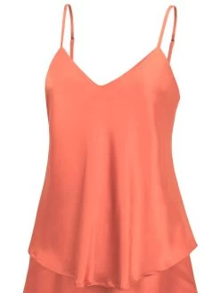 100% Seide Trägertop KLASSIK SATIN Unifarben Von Eva B. Bitzer -Modische Unterwäsche traegertop seide peach 27318213 klassik satin eva b bitzer 3 9