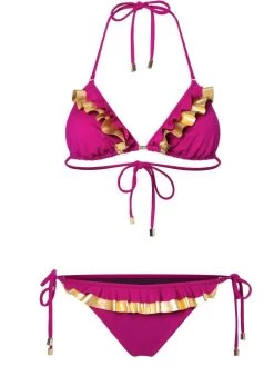 Triangel Bikini GOLDEN SUNSET WAVES Von Eniqua -Modische Unterwäsche triangel bikini pink golden sunset wave 3201701 eniqua 1