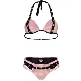 Triangel Bikini BELT EYES PINK BLACK Von Eniqua 3 Triangel Bikini BELT EYES PINK BLACK Von Eniqua