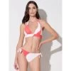 Triangel-Bikini BOLLE Ecru-pink Von Ritratti Mare -Modische Unterwäsche triangel bikini weiss rot 72025 ritratti mare