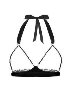 Ouvert Triangel-BH GEISHA SG Mit Schmuck-Kristallen Von Cadolle 15 Ouvert Triangel-BH GEISHA SG Mit Schmuck-Kristallen Von Cadolle -Modische Unterwäsche triangle geisha perles noir 4500ab cadolle 2 1