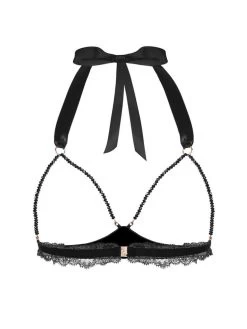 Ouvert Triangel-BH GEISHA SG Mit Schmuck-Kristallen Von Cadolle 21 Ouvert Triangel-BH GEISHA SG Mit Schmuck-Kristallen Von Cadolle -Modische Unterwäsche triangle geisha perles noir 4500ab cadolle 4 1