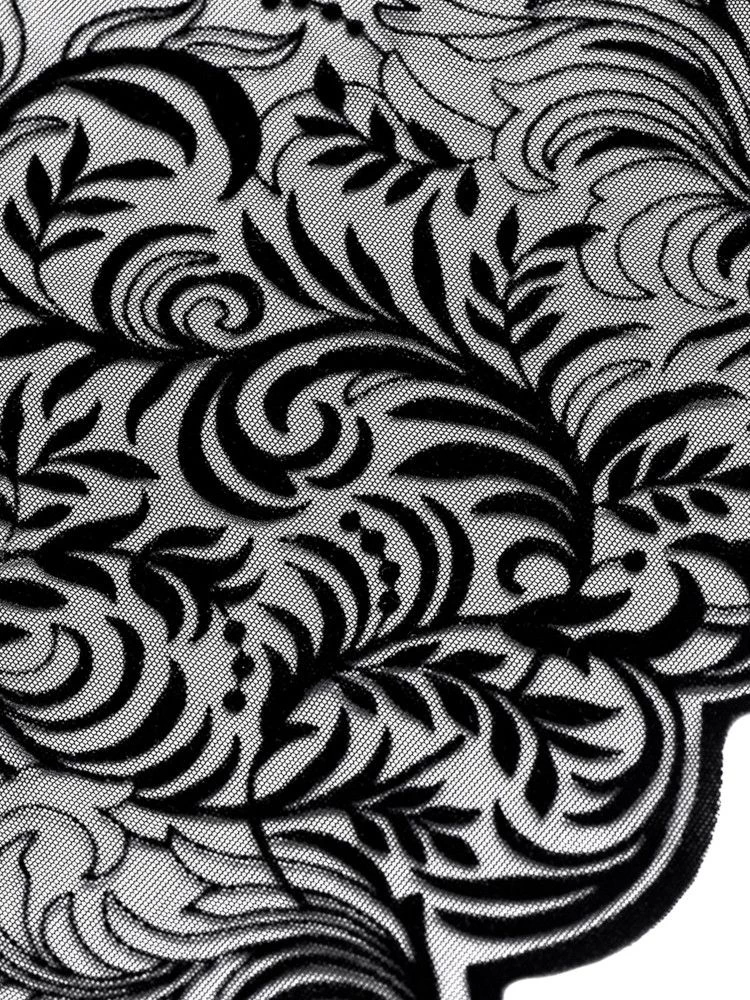 Langarm-Body ARABESQUE Tüll Schwarz Von Cadolle 7 Langarm-Body ARABESQUE Tüll Schwarz Von Cadolle – Bild 5