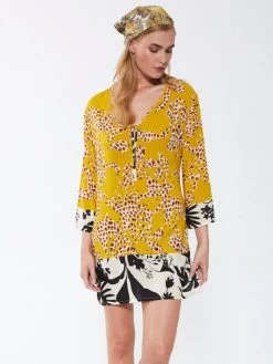 Viscose Tunika SANTORINI Maisgelb Von Fürstenberg -Modische Unterwäsche tunika mais bunt 278 31605 fuerstenberg