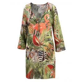 Viscose Tunika ZEBRA IN PARADISE Apricot Grün Von Fürstenberg 3 Viscose Tunika ZEBRA IN PARADISE Apricot Grün Von Fürstenberg